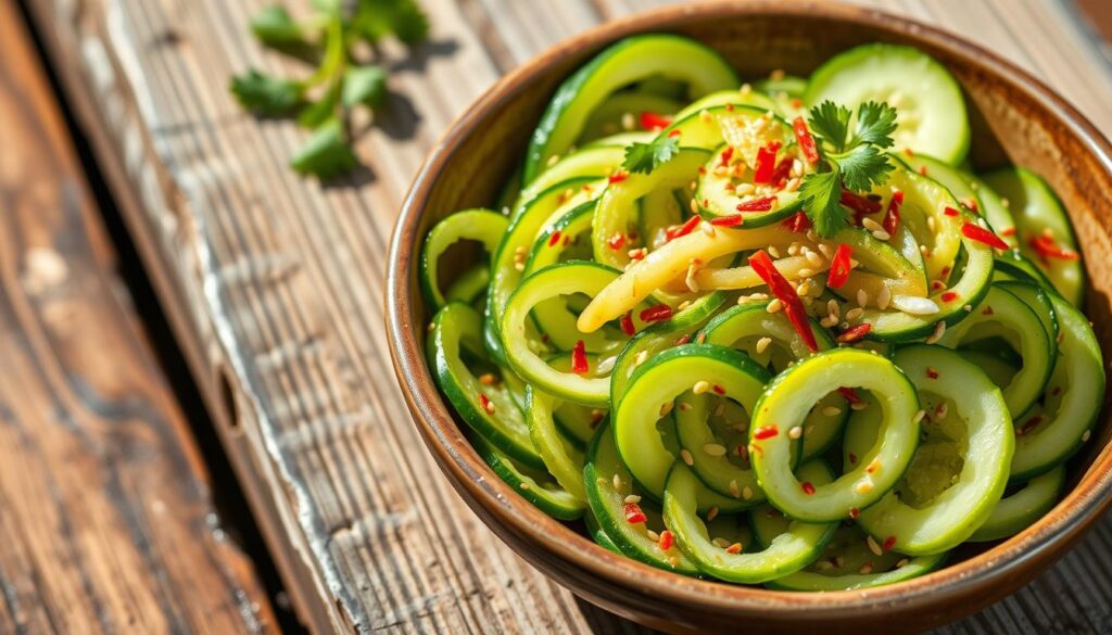 Korean-inspired cucumber salad